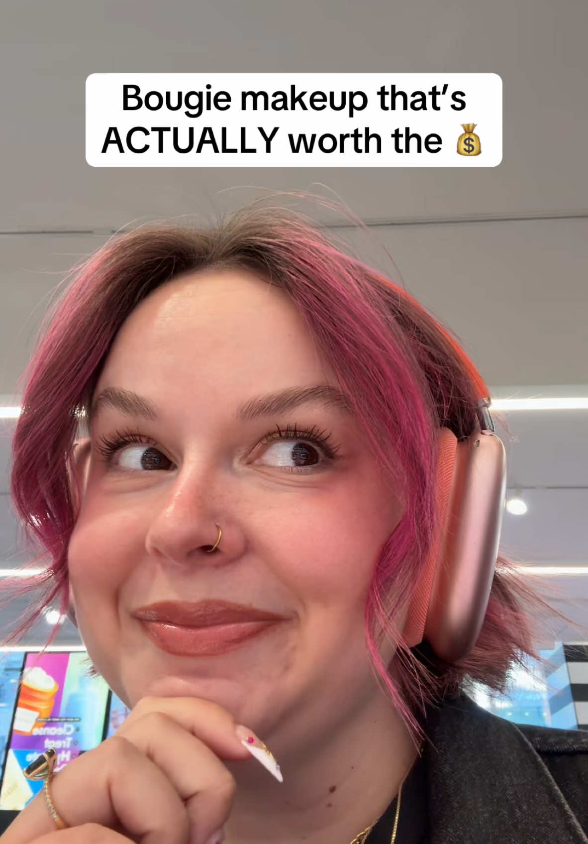 What are your “pricey-but-I-love-it” makeup items?? 💰 #makeup #bougiemakeup #splurge #sephora #makeupreview #armanieyetint #hauslabslipglaze #charlottetilbury 