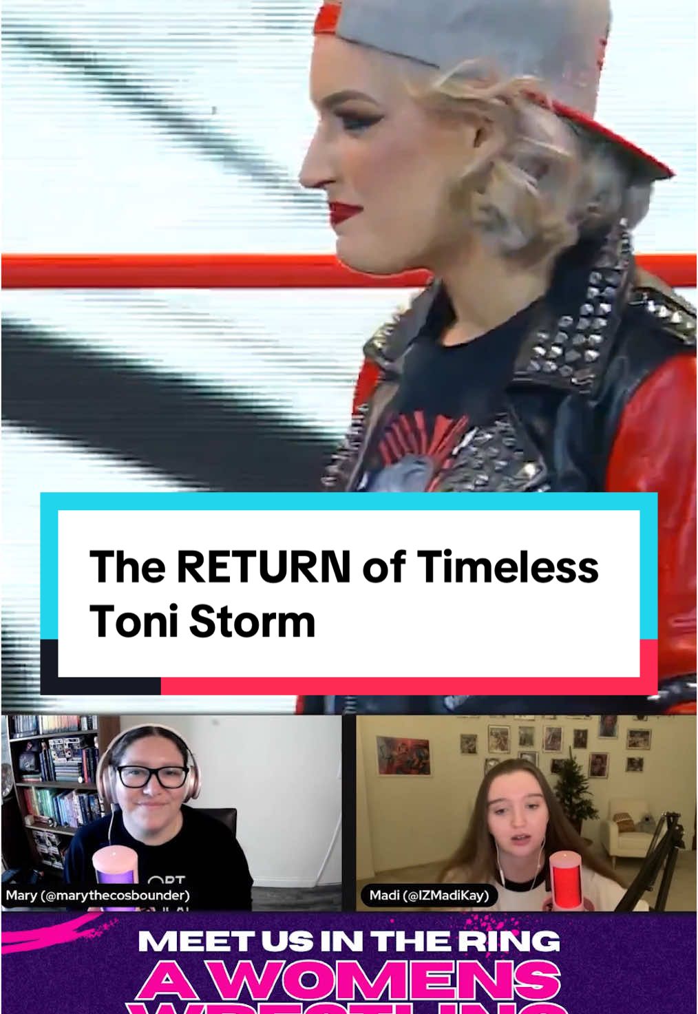 Are you guys happy to see Timeless Toni Storm back? #WWE #wrestling #wrestlingpodcast #aew #podcast #wwepodcast #womenswrestling #tonistorm #mariahmay 