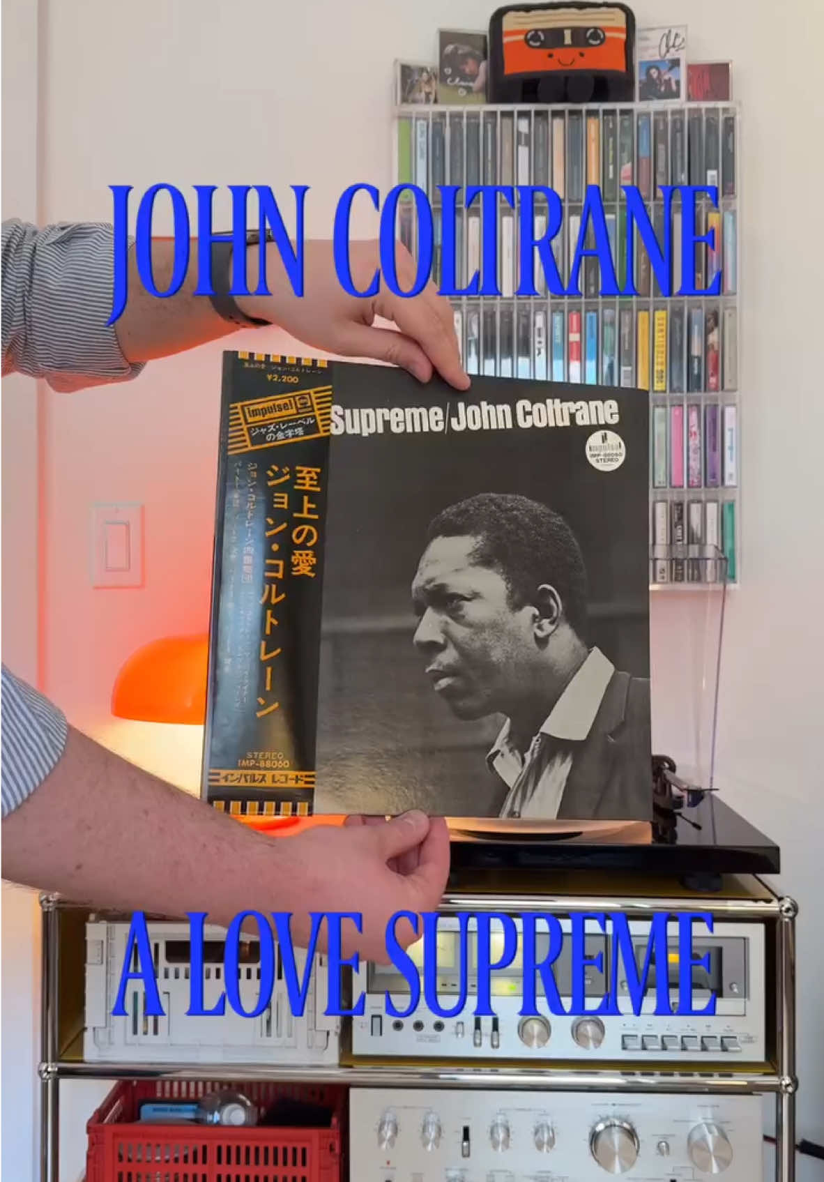nothing like a little new york jazz to kick off your friday morning—NOW PLAYING: A Love Supreme, by John Coltrane 🎷🌇🎶 I thought it would fun to bring you into the world of my now decade-old record and cassette collection! so you tell me: what should I play next??  #ethanbarberco #newyorkcity #cassettes #recordcollection #nostalgia #00s #2000s #ues #uppereastside #homeoffice #apartmenttherapy #inspohome #designclassics #interiordesign #interiorinspo #johncoltrane 