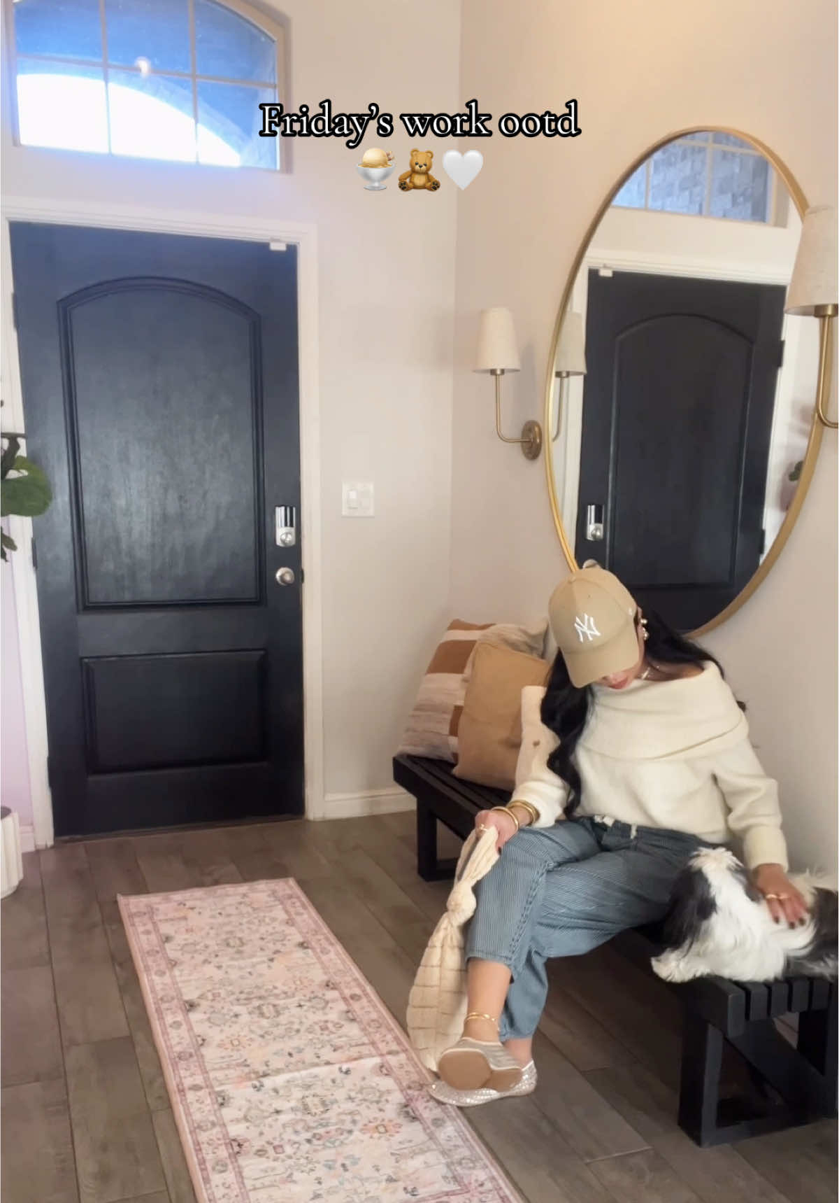 Today’s work outfit 🤍 These pants kinda look like the ones I was going to order from Free People and I actually found them at TJ Maxx 🙈🫶 