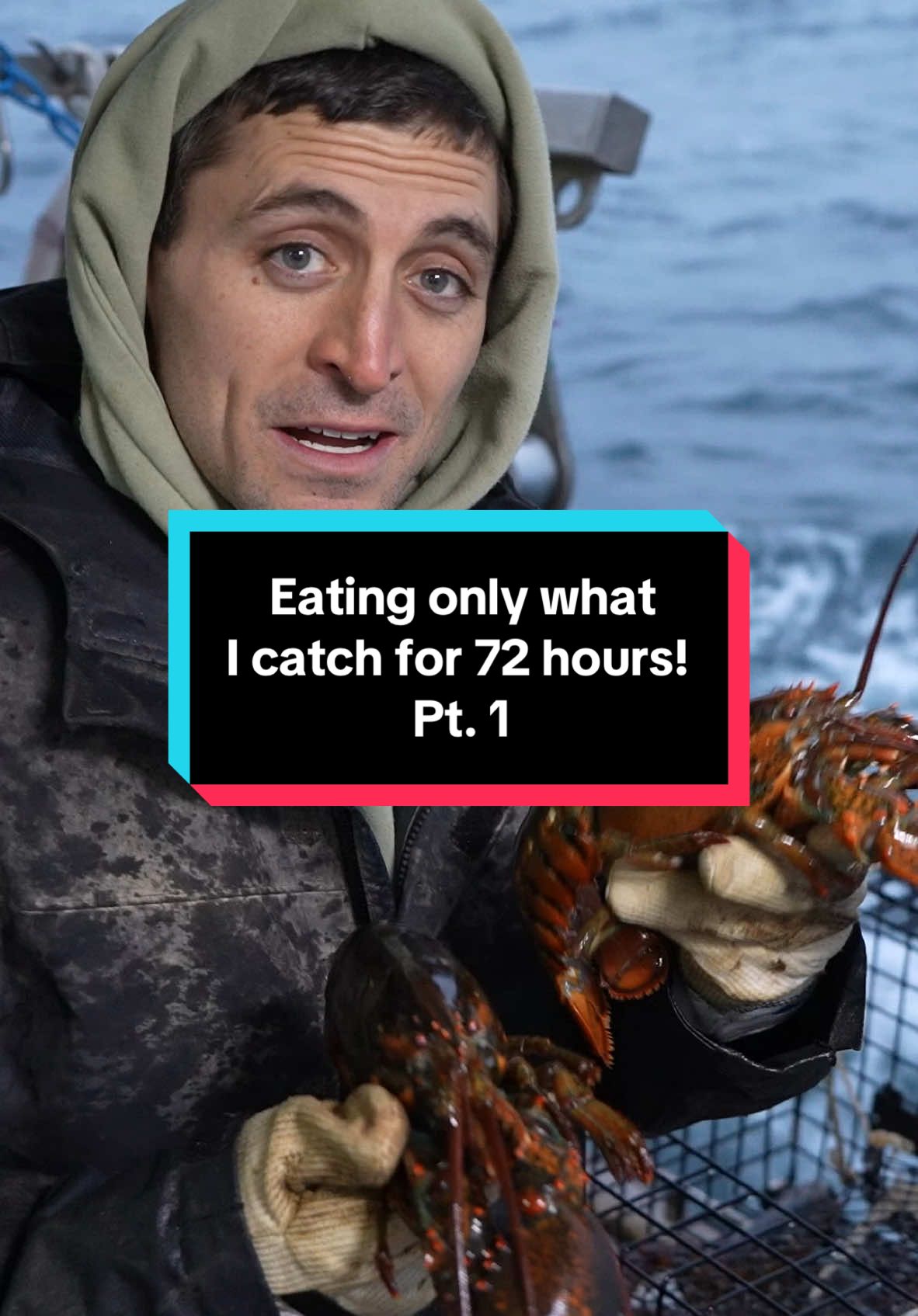Only eating what I catch for 72 hours! Part 1! #maine #lobster #fishing #survival #eatwhatyoucatch #catchandcook 