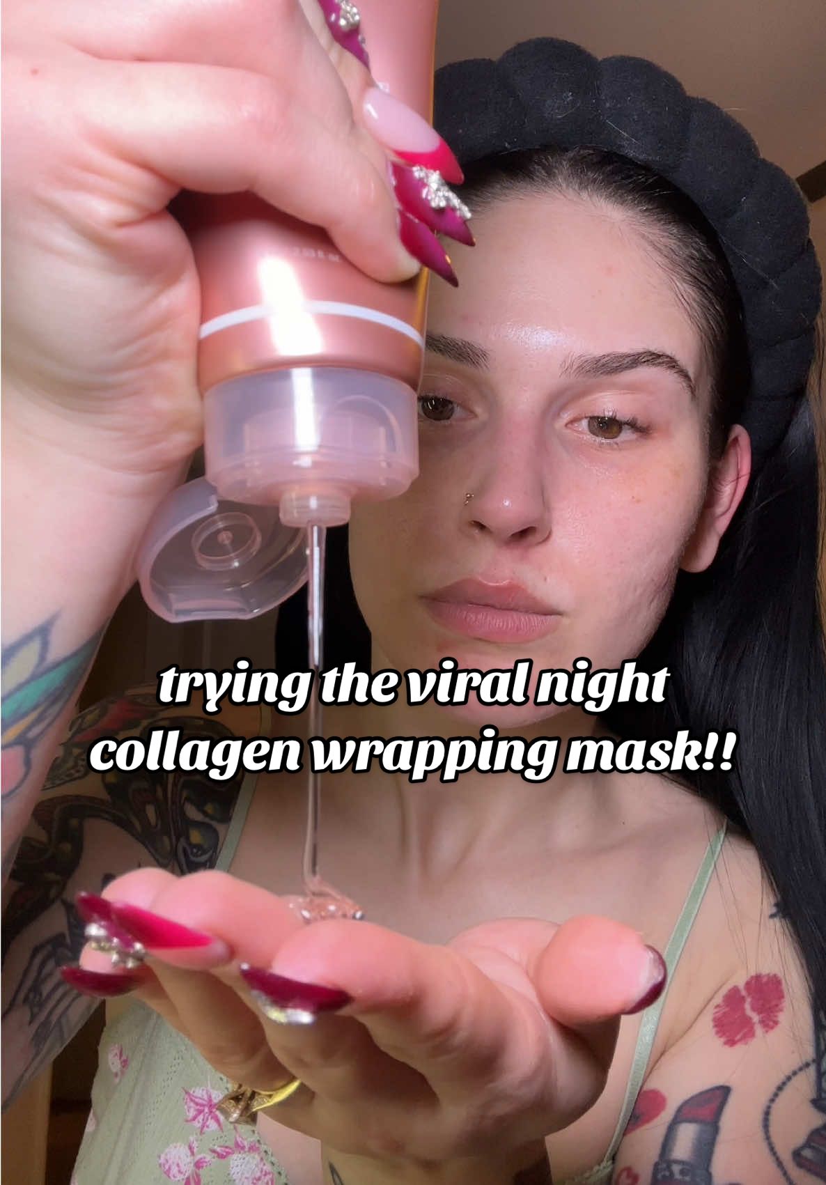 bought this on amazon (i’ll 🔗 it in the comments too) and actually obsessed? 🤩 my skin is so glowy this morning! def will keep this in rotation in my skincare routine. also 🔗 the product in video on TT shop #amazonfinds #skincareroutine #collagenwrappingmask #mask #viralskincare #skincare #facemask 