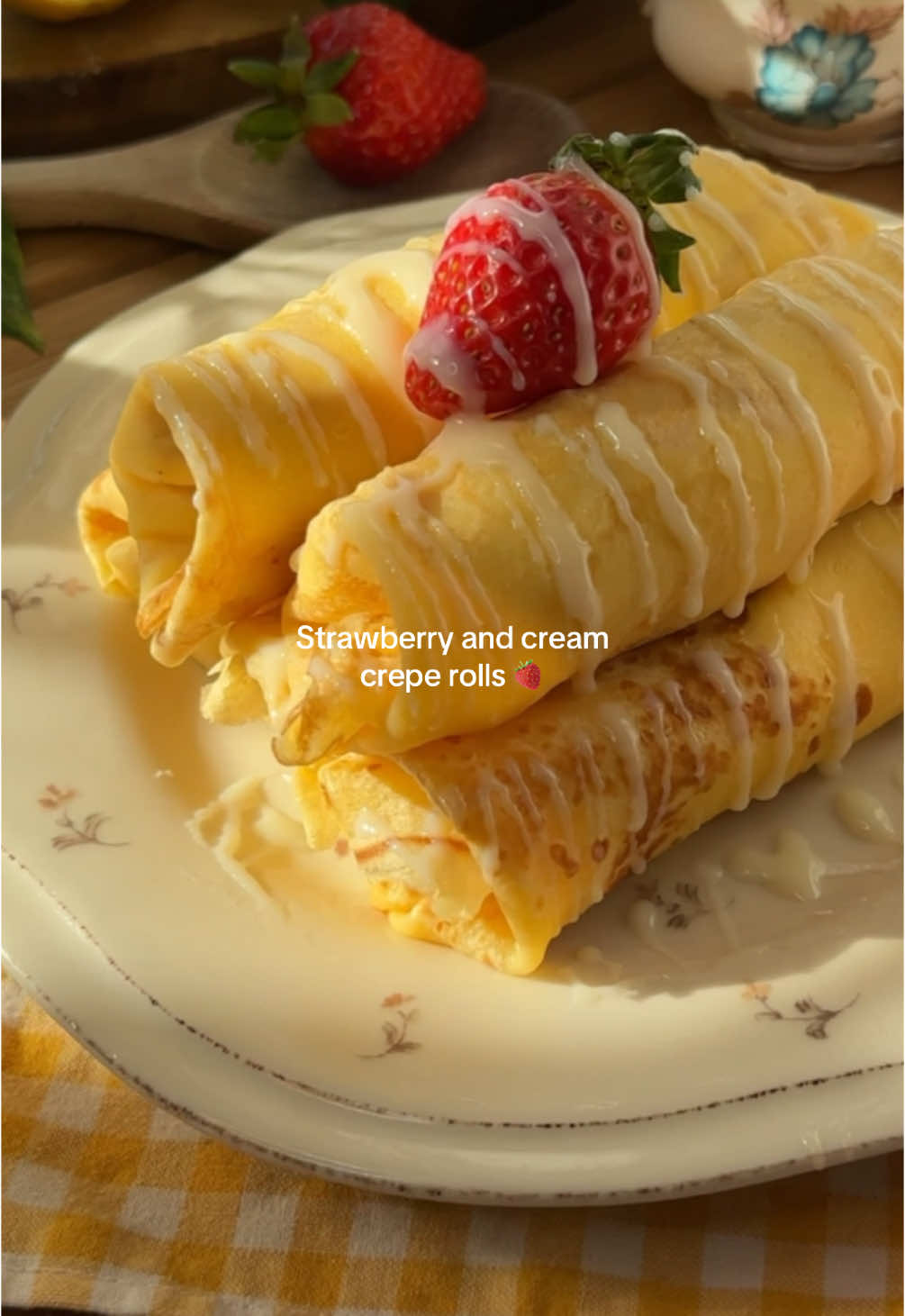 Replying to @Archer’s Food 🍯 Strawberry and cream crepe rolls 🍓recipe in our site link in bio archersfood.com #creperolls #strawberrycreperoll #FoodTok #baking #bakingtiktok 