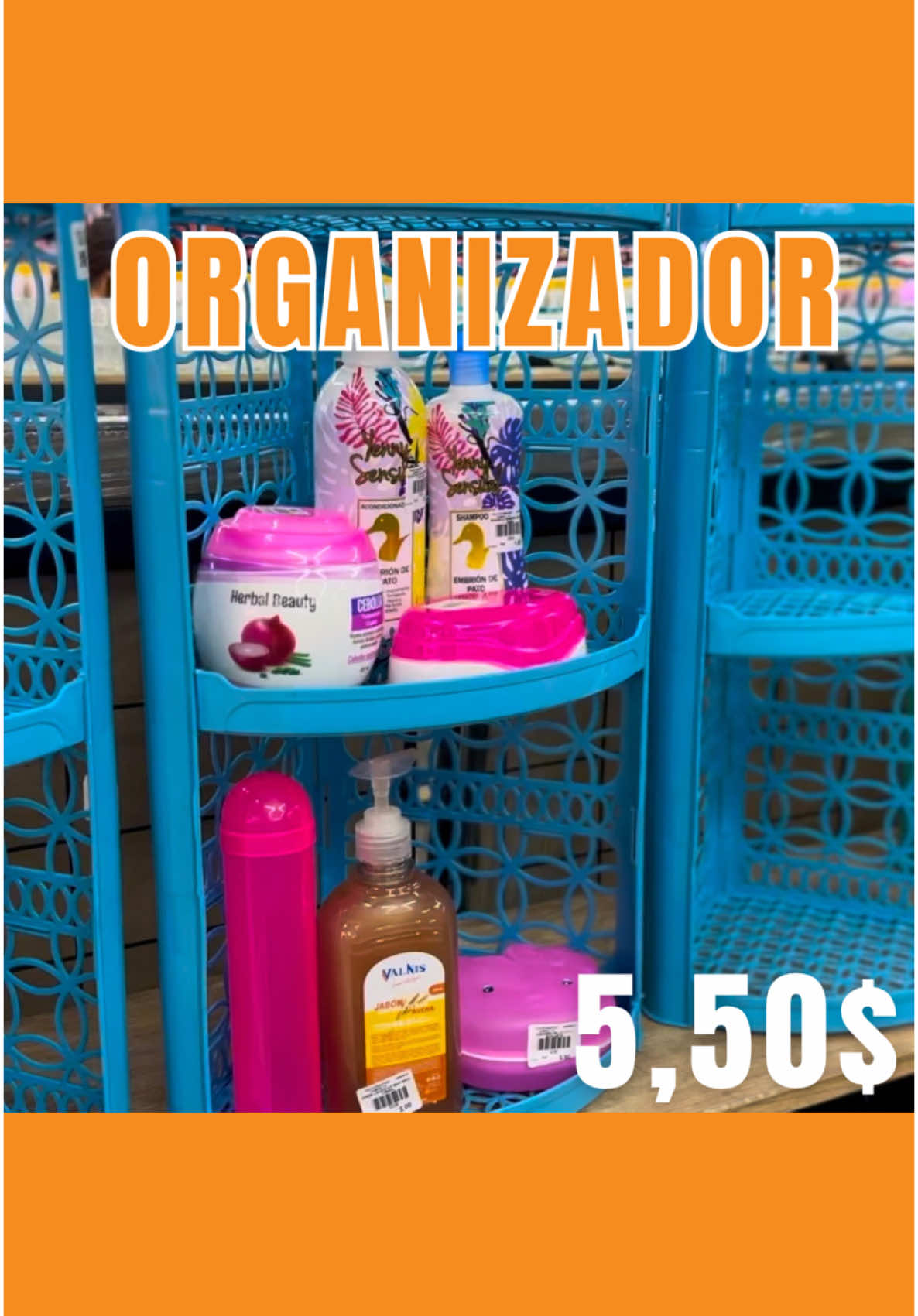 El desorden en el baño ya no será un problema para ti con el organizador que consigues en Tiendas Baratodo por tan solo 5,50$🧡, puedes colocarlo en cualquier parte de tu baño 🤭. #SanFélix📍  #Cumana📍  #Barcelona 📍 #Barinas 📍 #SanCristobal 📍 #ElTigre📍 