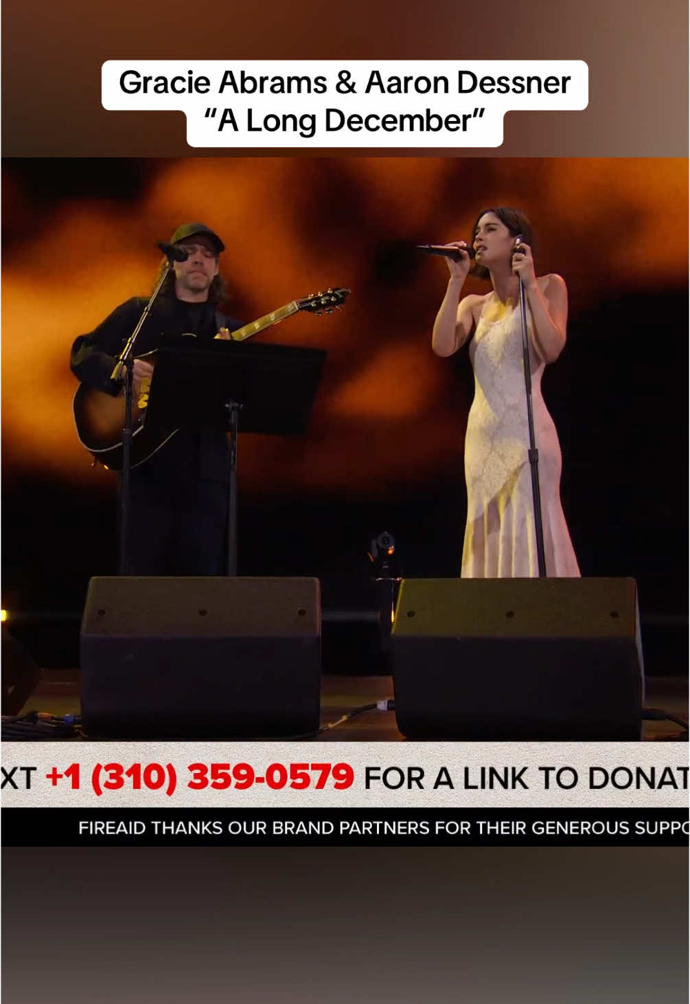 Gracie Abrams performing Counting Crows' 