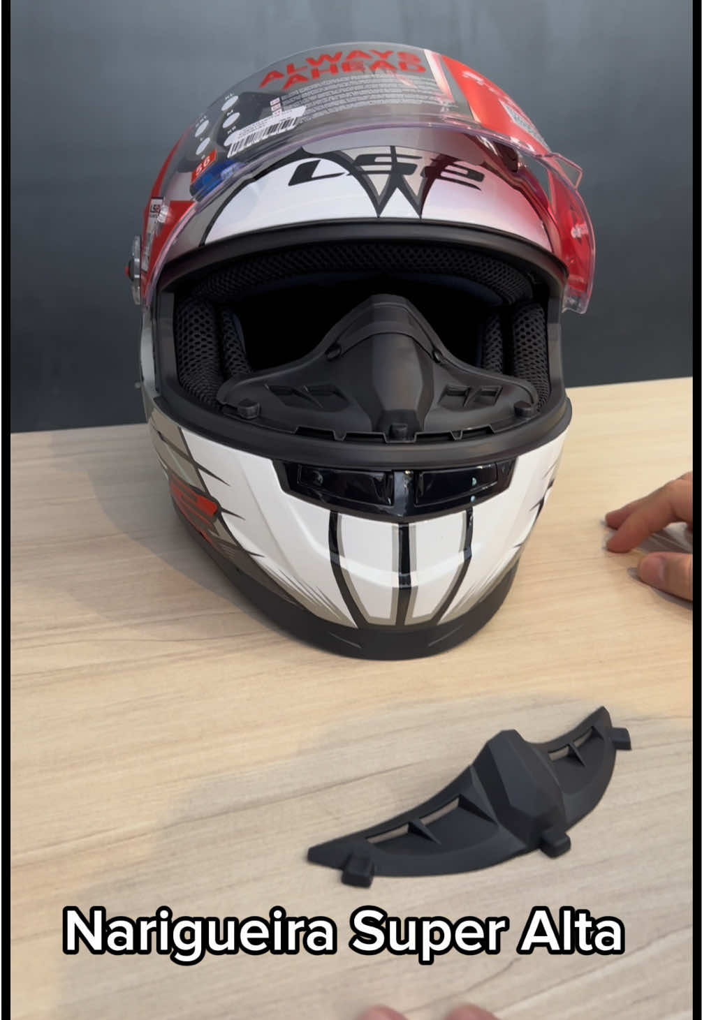 Narigueira alta encaixe 3 pinos Enviamos pra todo Brasil R$29,99 • #capacetels2 #norisk#capacetenorisk #narigueira #hjc #brasile
