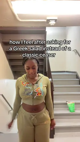 Lemme get a small Greek salad with a chicken gyro… EXTRA tzatziki 