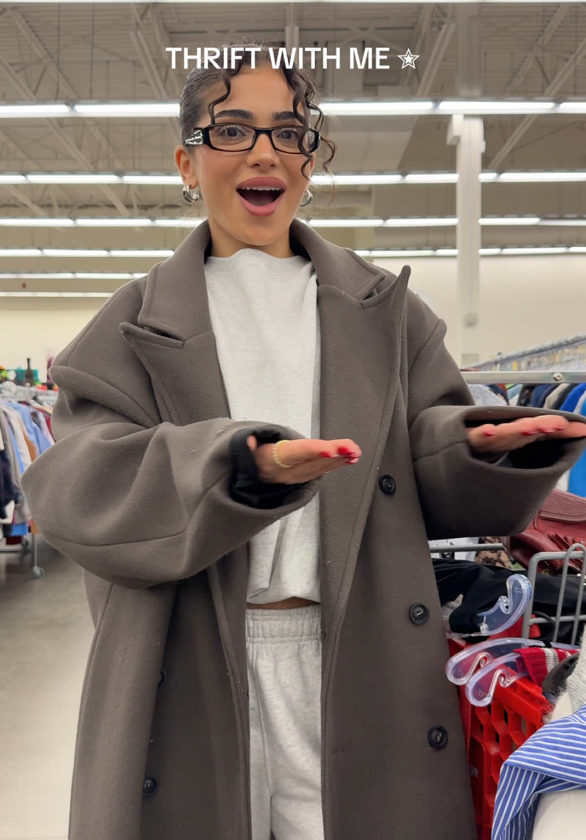 thrift with me…the brown tote, button up, and knit dress 🥹 #thrifting 