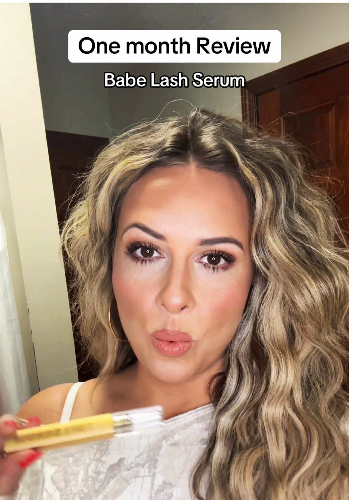Babe lash serum. I am hooked 👏 #babelash #lashesoftiktok #beautytips 