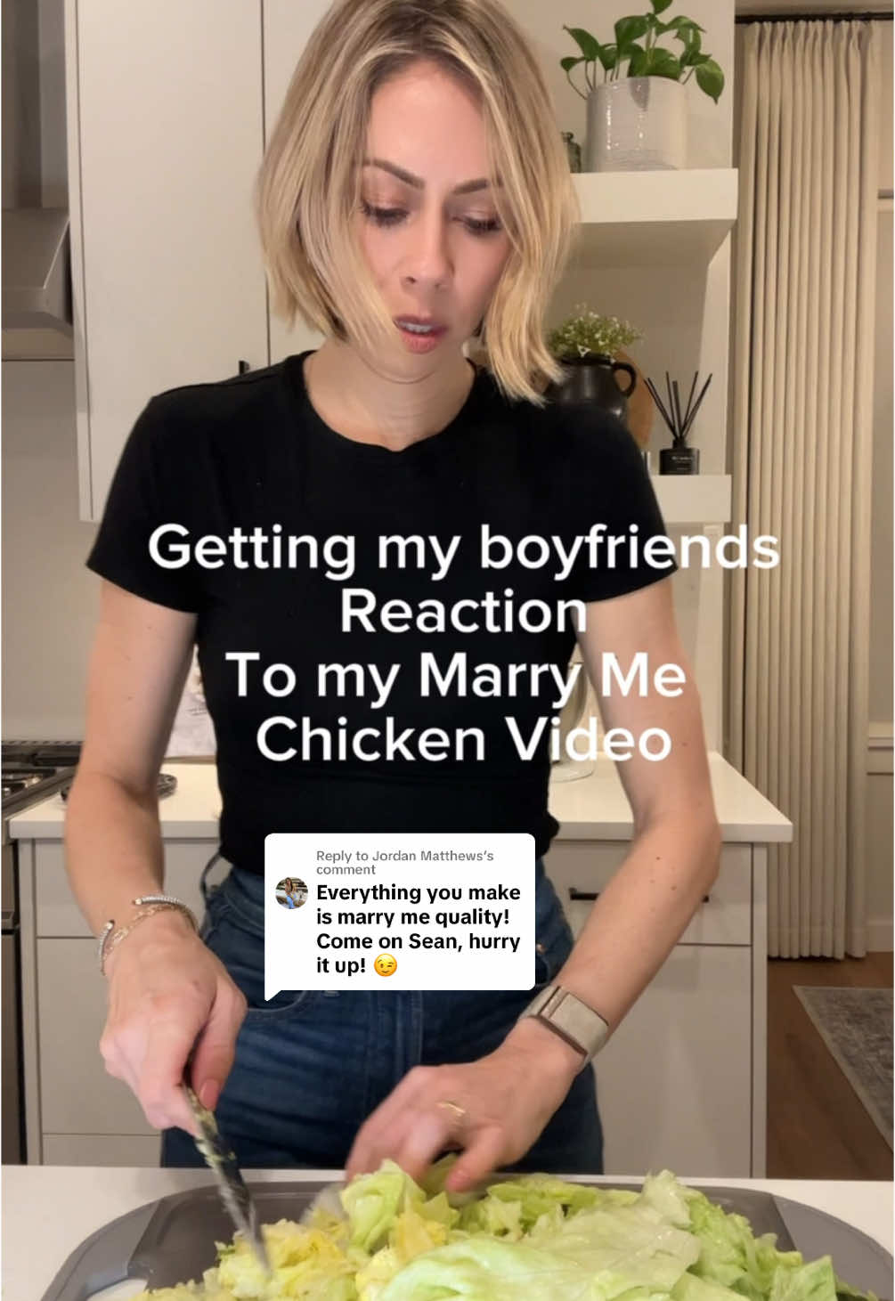 Replying to @Jordan Matthews for those asking if my boyfriend thinks I’m crazy… 😎#MarryMeChicken #ProposalReaction #CoupleGoals #FunnyTikTok #DateNightDinner #ViralRecipe #EasyDinnerIdeas #FoodieTikTok #HealthyComfortFood