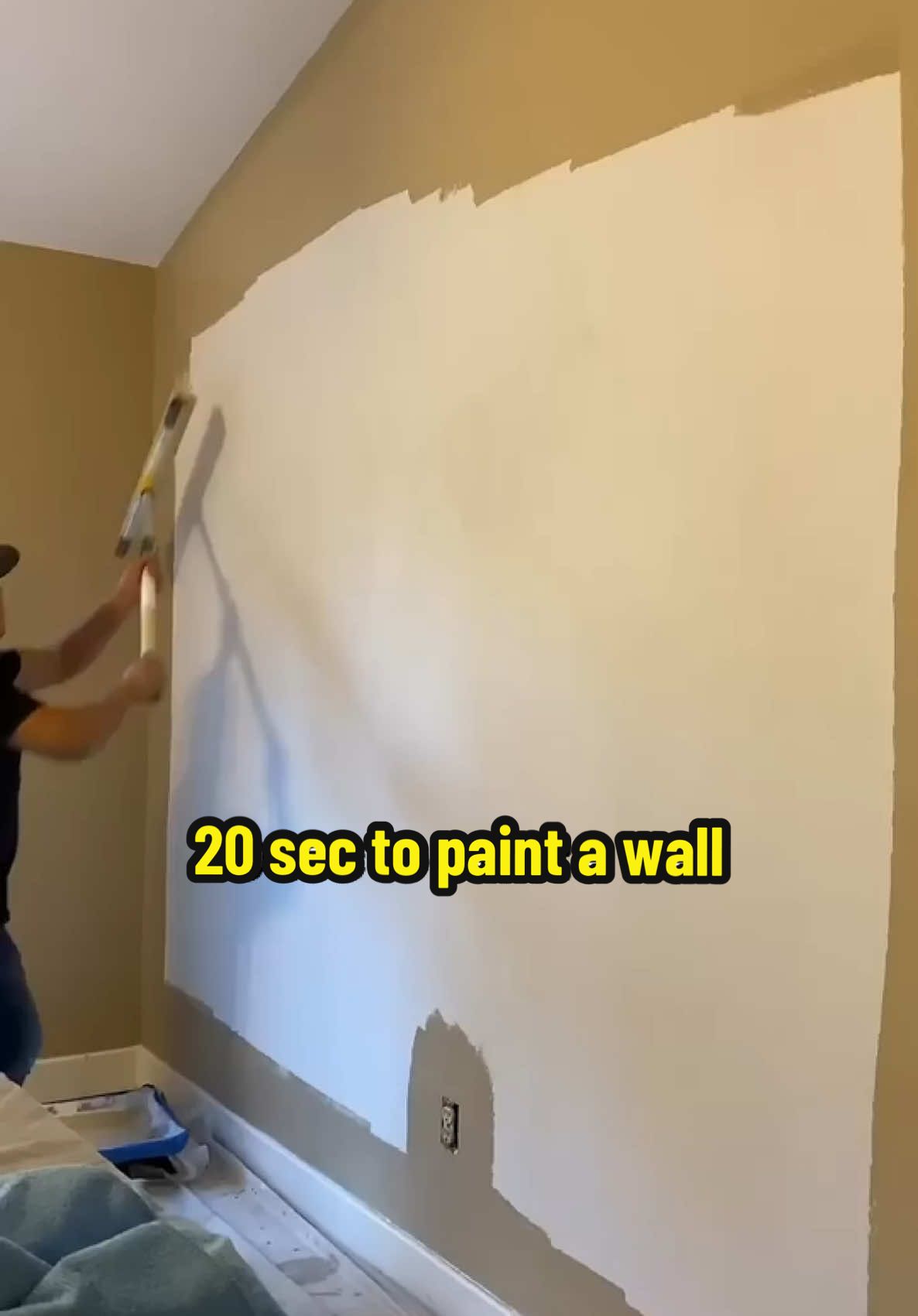 20 sec to paint a wall with a 18in roller 