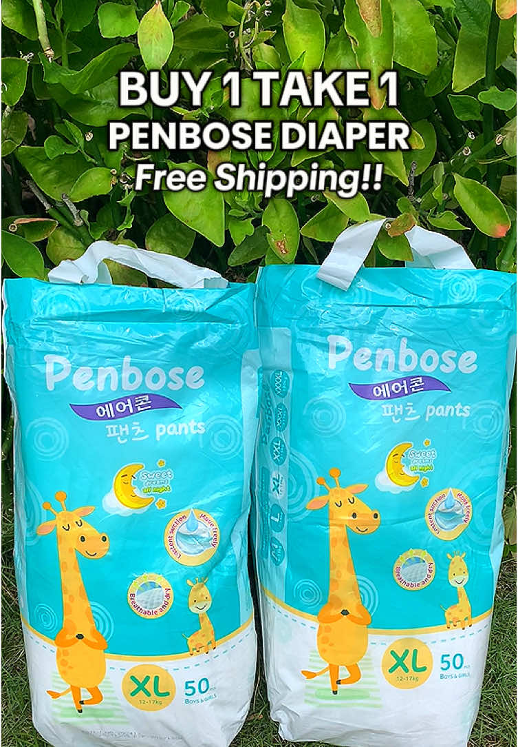 BUY 1 TAKE 1 PENBOSE DIAPER  FREE SHIPPING TODAY!! Grab na mga mommies🥰 #diapers #diaper #penbosediaper #penbose #penbosekoreandiaper50pcs #penbosedavao #babydiaper #bestdiapers #babyproducts #penbosekoreandiaper #penbosedavaoarea #fypシ゚ #trendingvideo 