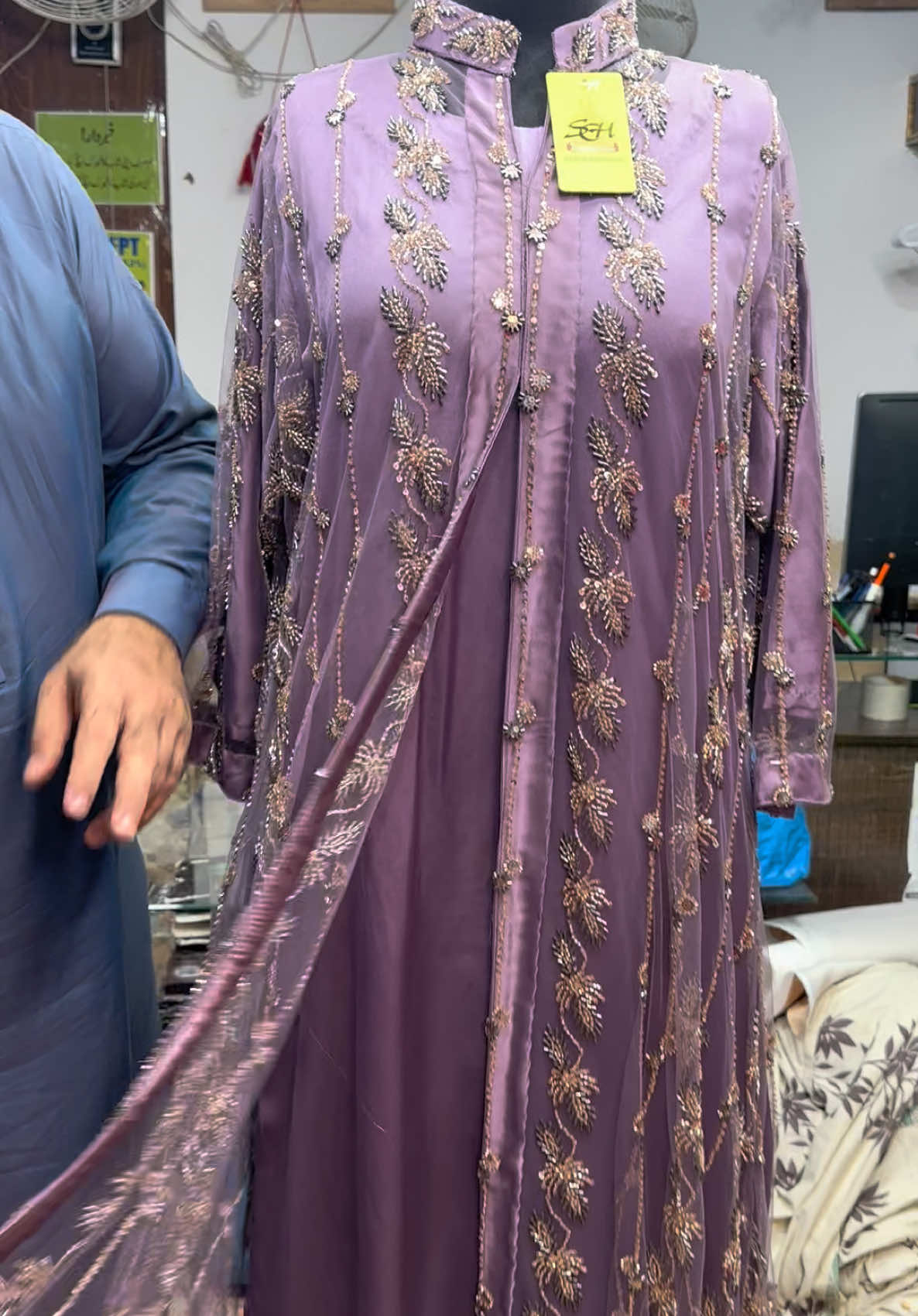 Party wear Front open Gown style in lilac colour  You can also made this type of party wear Dresses for your events  This Dress price complete ready to wear = 28000 pkr  For ordering and any information kindly contact us on our WhatsApp  Akber - +923452528290 #saeedclothhouse  #saeedboutique  #brideldress  #valimadress  #handwork  #cutdanawork  #fashion  #style  #fashionstyle  #styleinspo  #bridetobe  #viral  #foryou  #fashionnova  #viral  #foryou  #newcollection  #bridegroom  #onlineshopping  #minalkhan  #sanasafinaz  #deepakperwani  #instagram  #photography  #bridegroom  #partywearsuits  #fashionblogger  #viralvideos  #foryoupage  #fashionweek  #saeedkidsofficial  #saeedboutiqueofficial 