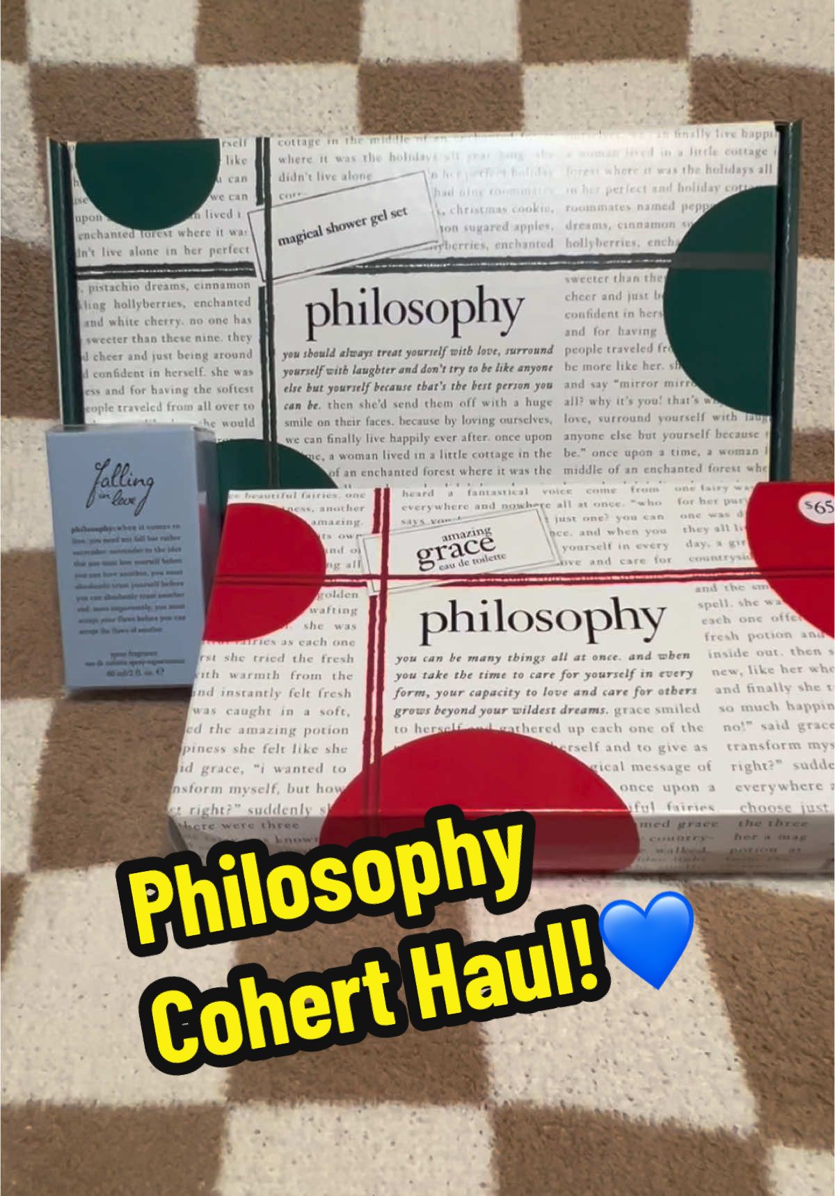 I am SO excited to be part of @philosophy ‘s family!!🥹🥹 I LOVE Philosophy products and this haul was nothing short of amazing!!🤩  I’m literally FALLING IN LOVE with their Falling in Love fragrance (my new everyday perfume!!) and absolutely love their quotes: “you have to love yourself before you can truly love another”! 💯  And the Magical Shower Gel Set😍😍 Which scent should I try first?! I’m thinking Pistachio Dreams 💭💚!! And always remember: “in the end, it all comes down to one word. grace.”💜💜 @philosophy #philosophy #philosophycreators #selfcareroutine #philosophypartner #philosophyamazinggrace #philosophyfallinginlove #perfume #perfumetiktok 