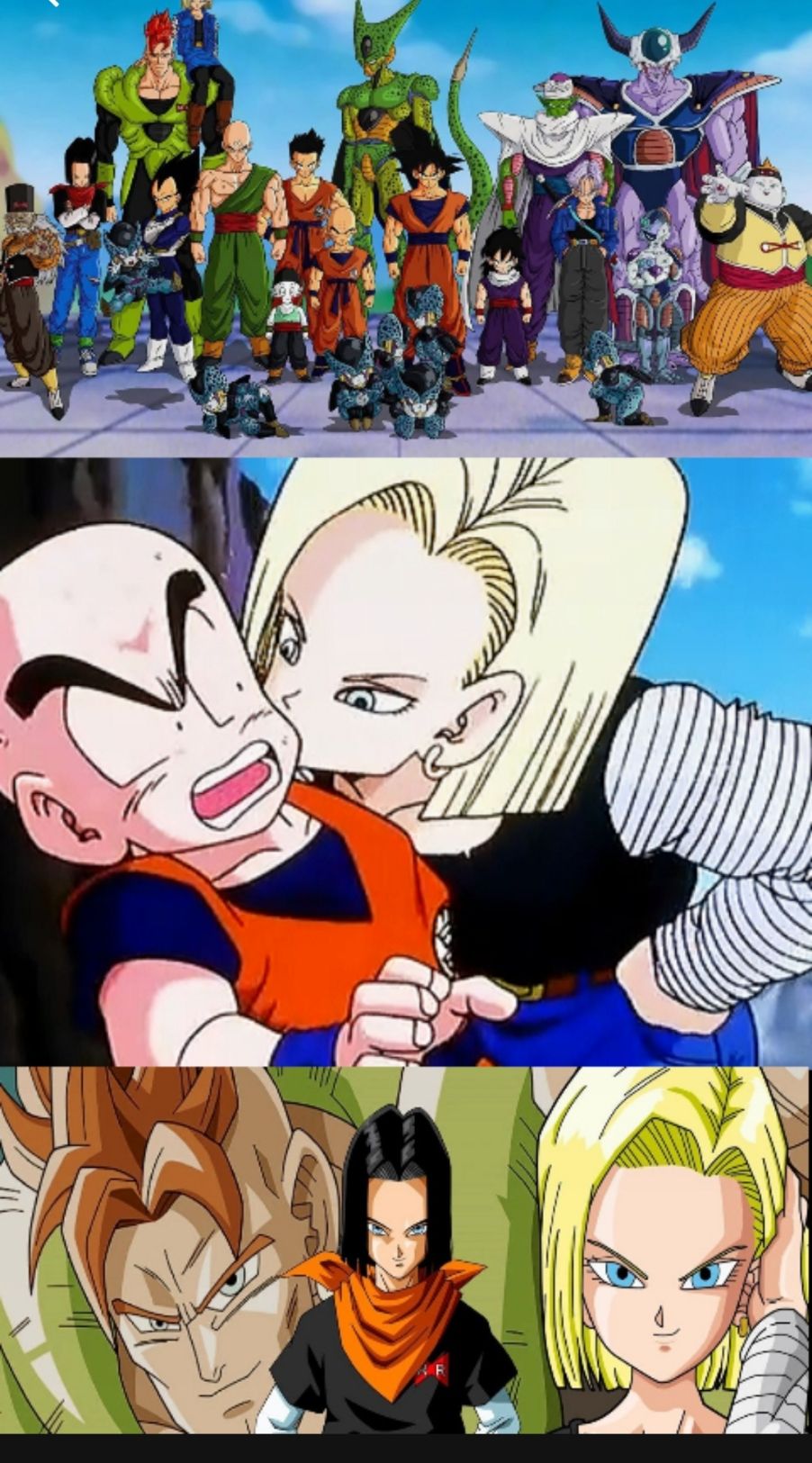 18 besa a Krilin🔥 #dragonball #saga #cell #androides #anime 