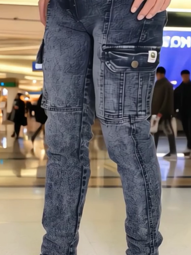 Celana Jeans cargo underline pria keren #fashion #outfitpria #fashionpria #celanajeanscargo #jeanscargo #celanapanjangcargo #celanacargopria #belilokal #foryou #slimfit #anakmuda #wibgajian #raficollection 