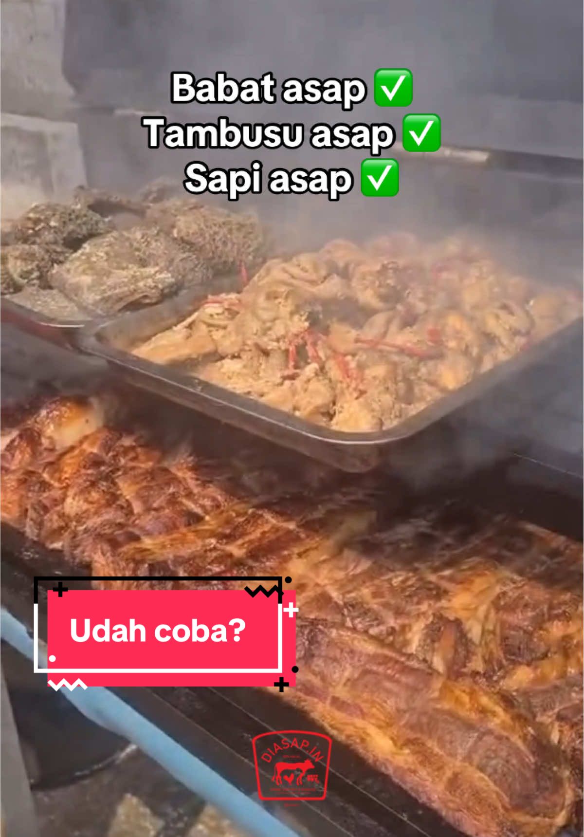 Yang doyan babat , tamusu , peda, dan masih banyak lagi. Gasskeun merapat ke diasapin terdekat kamu . #diasapin #dagingasap #kuliner #seisapi #bandung #kulinerindonesia #kulinertiktok 