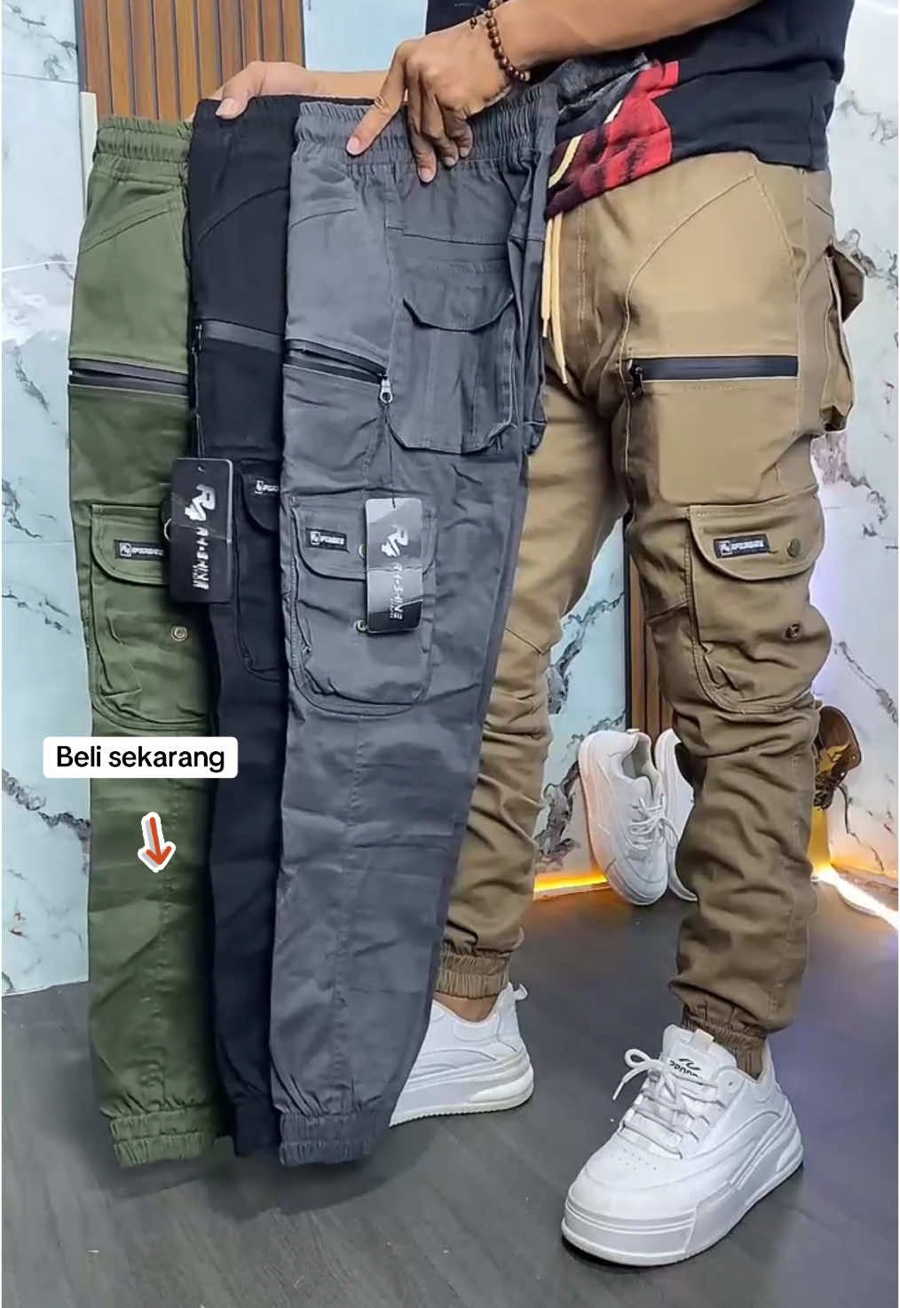 Celana jogger cargo pria wanita premium #rekomendasicelancargo #cargopanjang #joggerpants #cargoodthing #cargo #heryresponsible #cargopants  #LIVEhighlights #TikTokLIVE #LIVE 