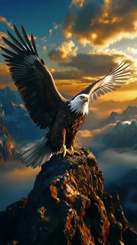 🦅🔥 High above the world, the king of the skies dominates the mountain peaks! With piercing eyes and powerful wings, this majestic eagle spreads its feathers, ready to take flight and conquer the heavens. Every beat of its wings commands the wind, every glare is a challenge to those who dare stand in its way. Witness the symbol of power, freedom, and unstoppable force—soar into the skies and embrace the wild spirit within! 🌄⚡ #creatorsearchinsights #livewallpaper #4klivewallpaper #eagle #kingofthesky #majestic #animalpower #wingsoffreedom #fantasyart #fyp #fyi 