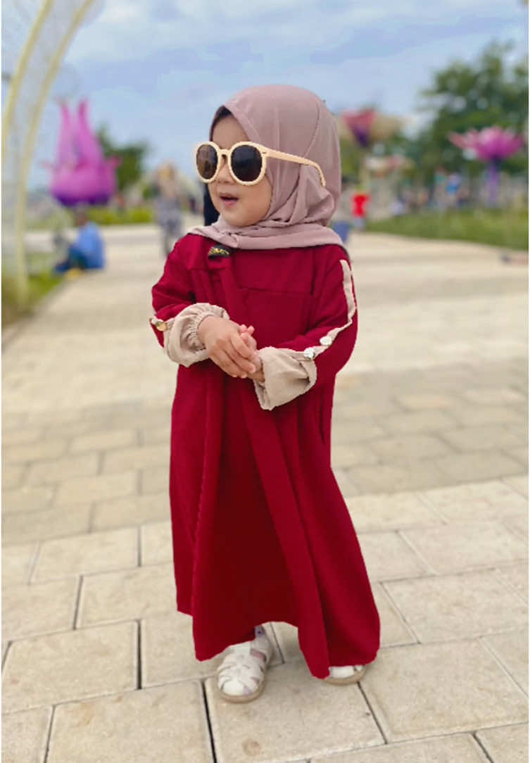 Outfit buat lebaran nih bun#masyaallahtabarakkallah#gamisanakmuslimah#fyp  