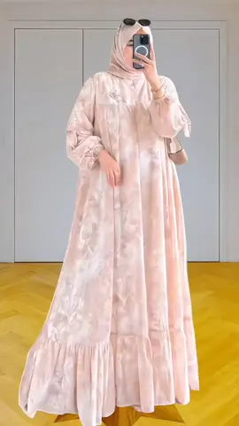 Gamis Set Hijab Wanita Kode 1404 Bahan Ceruty Motif Bunga NonBusui Cocok Buat Acara Pesta Kondangan Lebaran Dan Acara Formal#gamis 