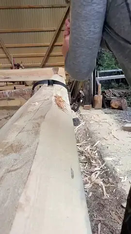 Log cabin bottom sills 🪵 Satisfying woodshaving #woodwork #shorts