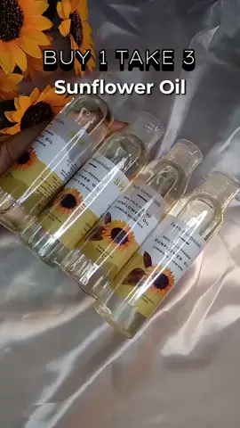 ₱129 only, Buy 1 Take 3 Sunflower Oil!! #sunfloweroil #sunfloweroilbyhersessentials #sun flower oil wax #whiteningoil #foryourpage #fyp 