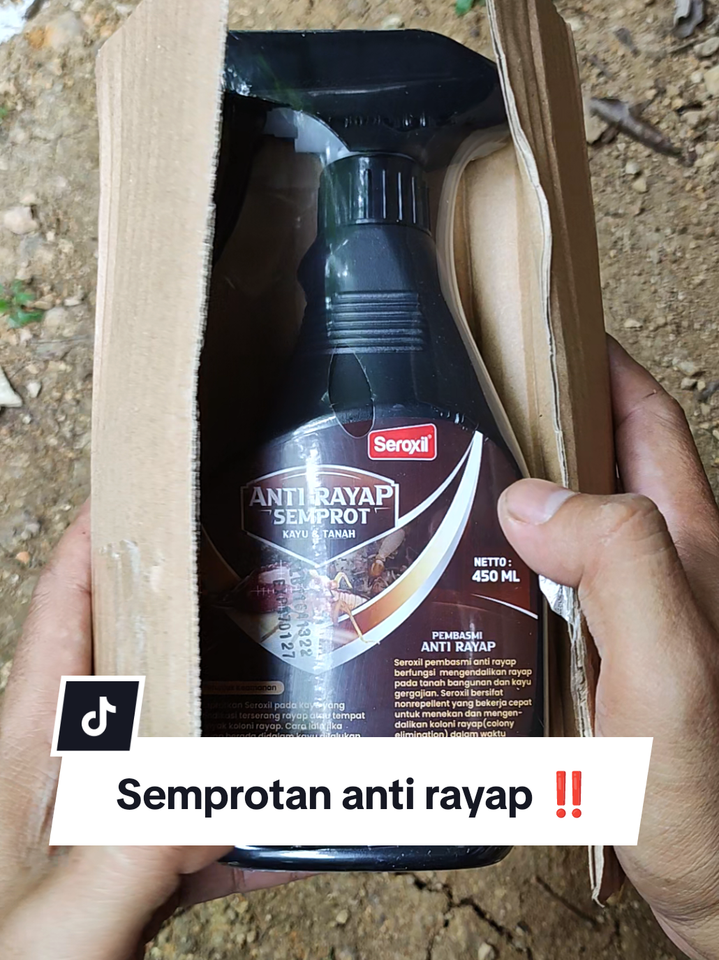 Unboxing semprotan anti rayap seroxil spray 450 ml‼️ #semprotanrayap #seroxil #antirayap 