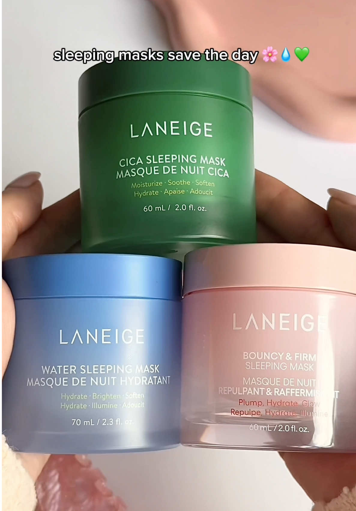 our sleeping masks and their superpowers 🤩  #laneige #sleepingmask #skincare #nighttimeskincare #winterskincare 