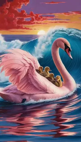 #swans  #sea  Two swans in love 💕 gracefully glide over the waves, like souls intertwined in an eternal dance. The sea gently rocks them, ❤️ lulling them with its rhythm, and the wind whispers stories of love.😘 Their wings lightly touch, reflecting in the water, like hearts that have found each other in the endless blue. 💓