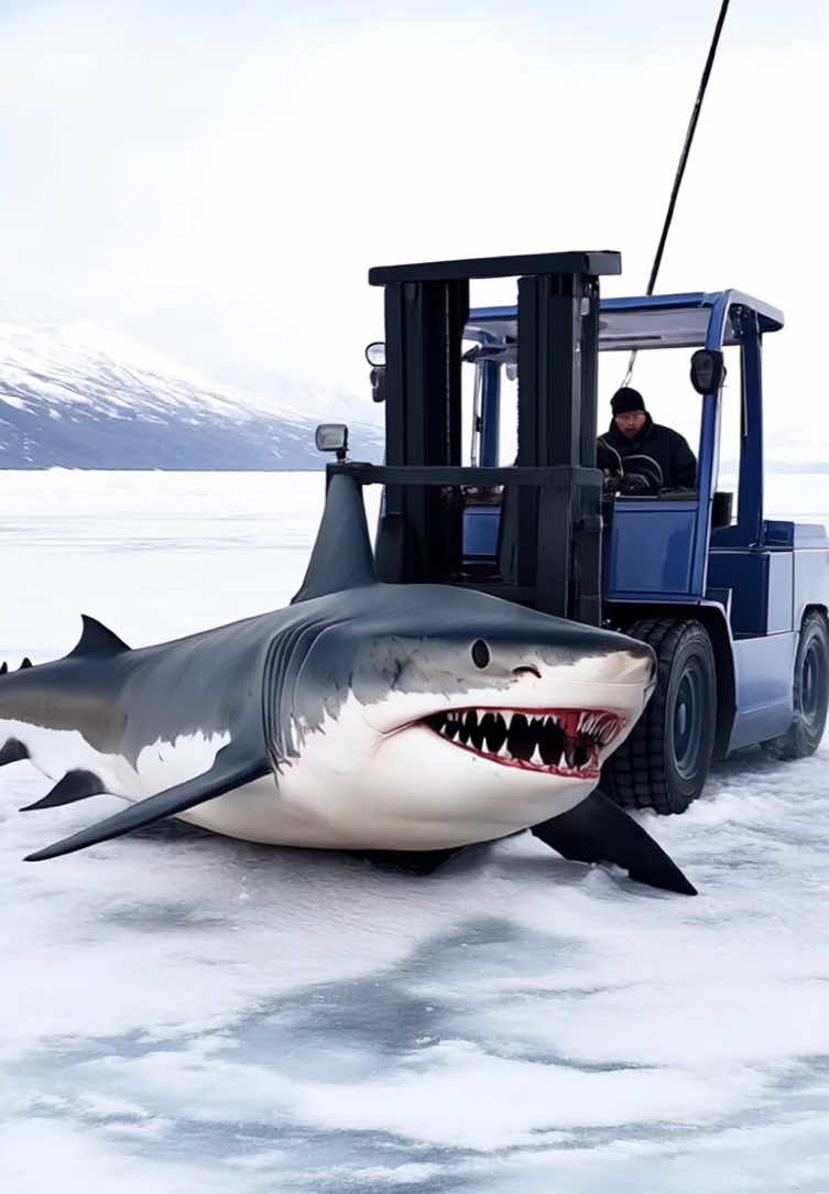 Emotional Shark Rescue🥹❤️ How animal rescue workers help a shark out of it‘s situation using forklifts🦈 #shark #animalrescue #seaanimals #seacreatures #rescue #wildlife 