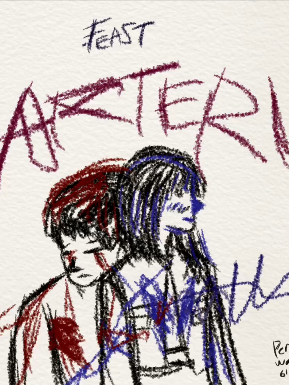 Aku pura pura tak tahu Aku pura pura tak sadar Kau hanya trauma (di Arteri Pondok Indah) . . ..#arteri #feast #feastarteri #arterifeast  . . . . . . ..#pensilwarnagilang #2025 #feast #artwork #fypmusic #illustration #fyp #musikvideo #hindia #membangundanmenghancurkan 