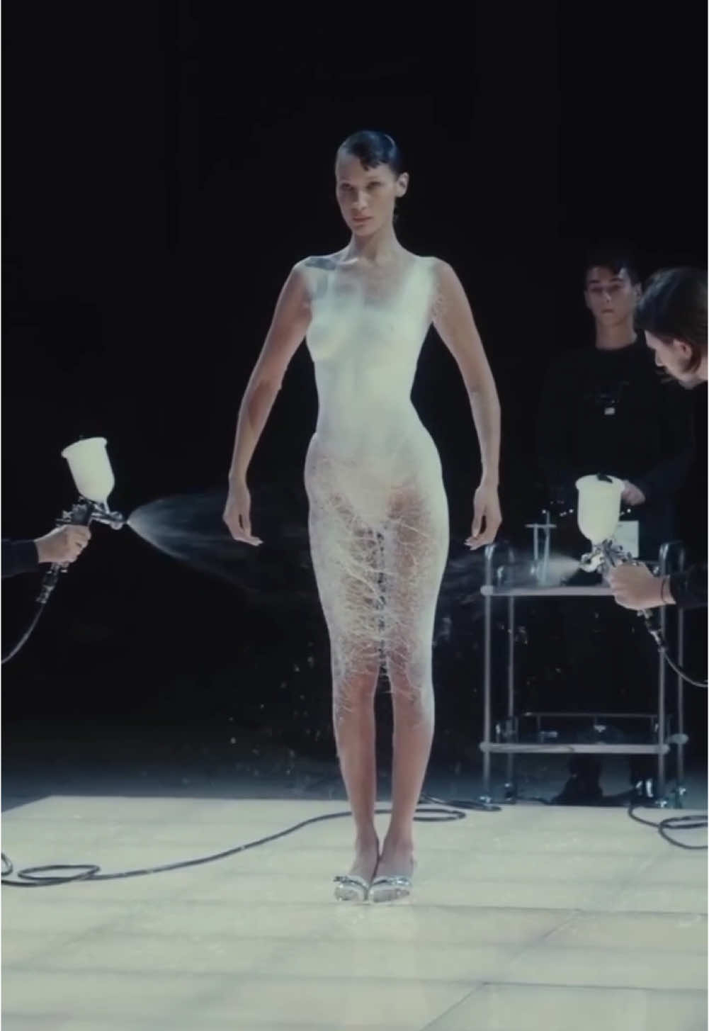 Bella hadid for Coperni SS23 🤍#model #victoriassecret #fyp #bellahadid #coperni #sprayondress #hadid #foryou 