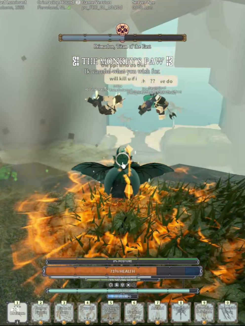 They had it coming #deepwoken #primadon #deepwokenroblox #deepwokentiktok #roblox 