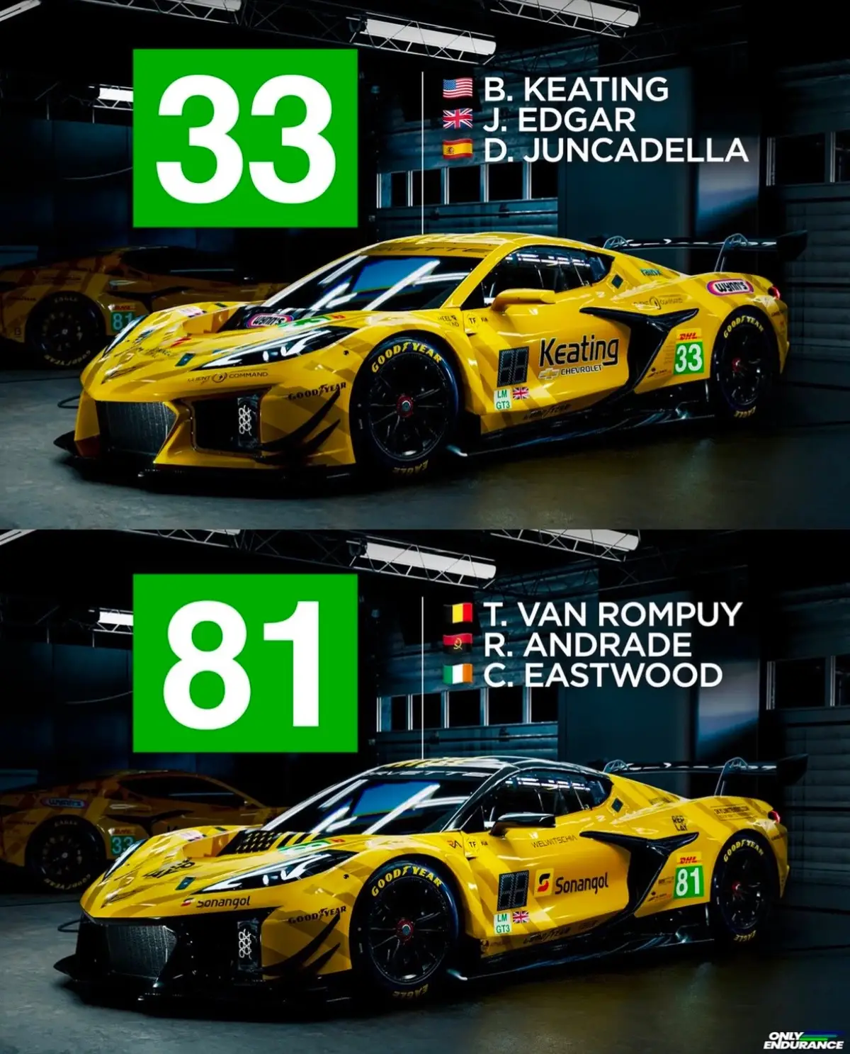 TF Sport’s Corvette LMGT3 Liveries for WEC #worldendurancechampionship #corvette #gt3 #racing #endurance #Motorsport #racing 