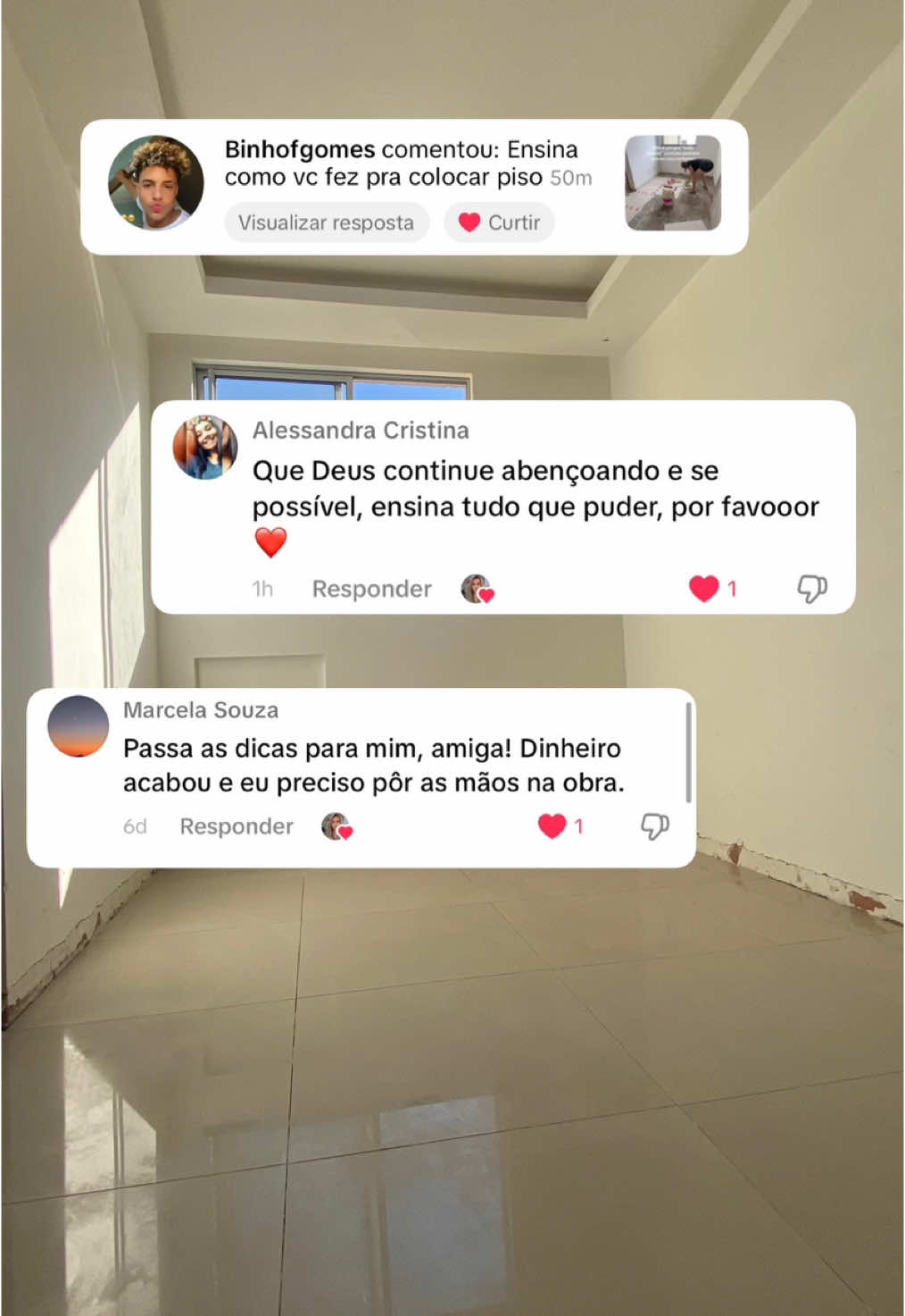 🔊AUMENTA O SOM Aqui eu gravei um pouquinho do passo a passo da troca dos revestimentos, e vocês podem me dizer como querem que eu grave e explique pra vocês aprenderem 🥰 #reforma #apartamento #DIY #facavocemesmo #apartmenttherapy #apartamentopequeno #apartment #instagram #porcelanato #pedreiro #pedreira #engenharia #passoapasso #criatividade #euquefiz 