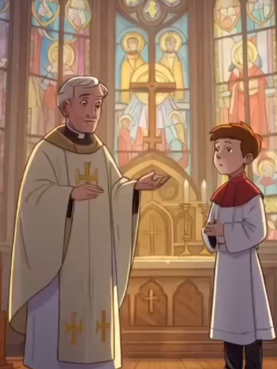 El padre y el monaguillo en la iglesia  #chistes #risas #chistesmalos @cartoonschistes