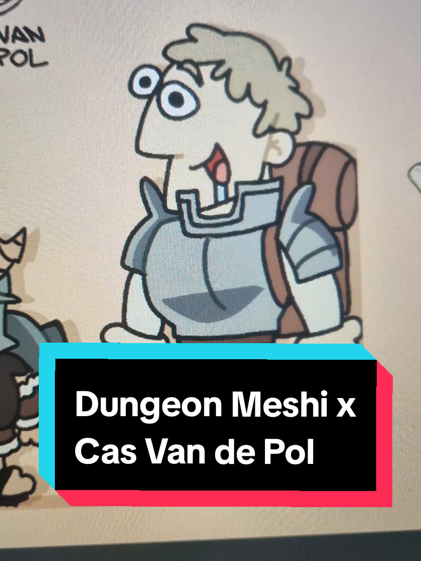 Dungeon meshi x Cas van de pol fan designs!!  please Cas van de pol I beg for a dungeon meshi episodeeeee 🙏🙏🙏🙏 #dungeonmeshi #deliciousindungeon #tragonesymazmorras #casvandepol #fypp 
