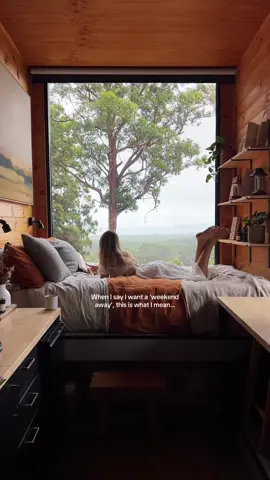 Peaceful 💤🌧️ this tiny house is located in Denmark and is by @Heyscape Tiny Cabins #westernaustralia #tinyhouse #cabinlife #bestairbnb #cottagecore #perth 