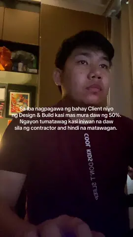 Mapapa mura ka talaga sa ganyan. Hahaha. Hindi dahil mura, mas okay. Hindi rin dahil mahal eh okay din. Always do a background check of your contractors, check atleast yung business permits to operate or previous projects na nagawa nila. DON’T FORGET THE CONTRACT. Kahit ganon na minimum lang, makikita mo agad kung okay sila or hindi. Yun lang. #GetAnArchitect #GetAnEngineer #GetAProfessional