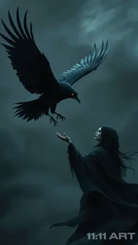 A Majestic Raven Dark Love #AI #woman #ghotic #darkfantasy #darkfantasyaesthetic #raven
