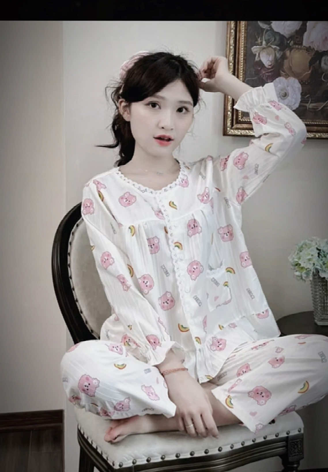 sét bộ tiểu thư hoạt hình thu đông#xuhuong #thoitrangnu #viral 