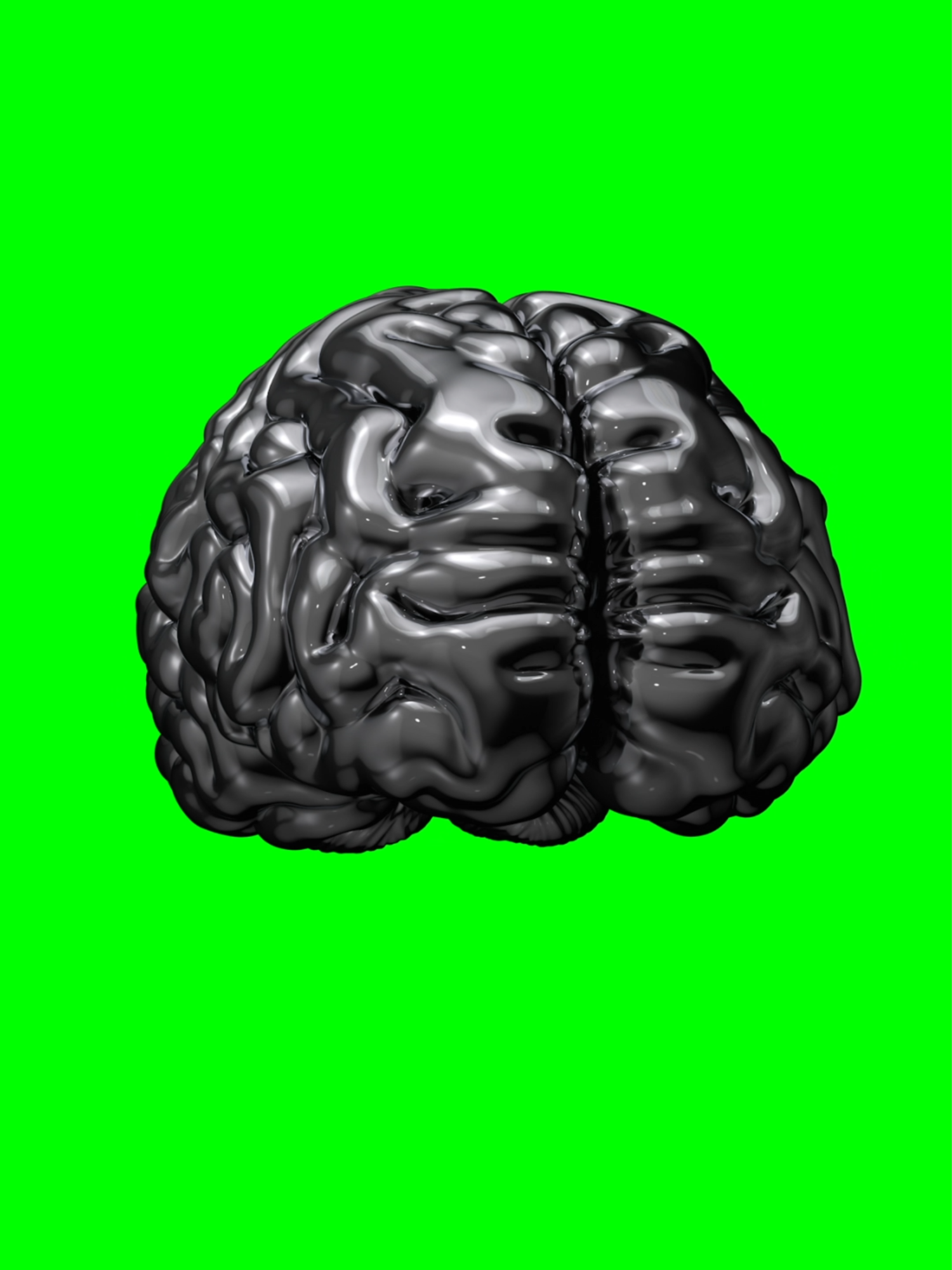 回転するメタリックな脳みそ #動画素材 #脳 #brain #脳みそ  #footage #グリーンバック #greenscreen #ロイヤリティーフリー #商用利用OK #商用利用可