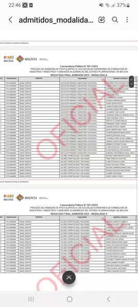 LISTA OFICIAL DE ADMITIDOS #ESFM #MAGISTERIO #normal #bolivia🇧🇴 #2025 #aprobados #estudiantes #MAESTROS #paratii #lavidadeunmaestro #MAV #fyp #cochabamba #admision2025 