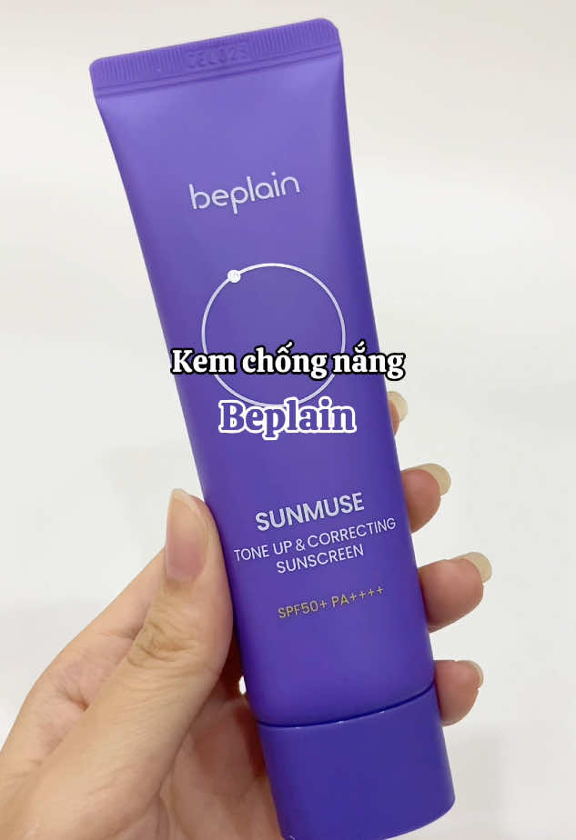 Kem chống nắng Beplain tím có đáng mua không? 💜 Lên da nhẹ, không nhờn rít, nâng tone tự nhiên mà không trắng bệch 🥕✨  Mình chấm 9/10 🫶 #kbeauty #hatdereview #beplain #kemchongnangnangtone #kemchongnang 