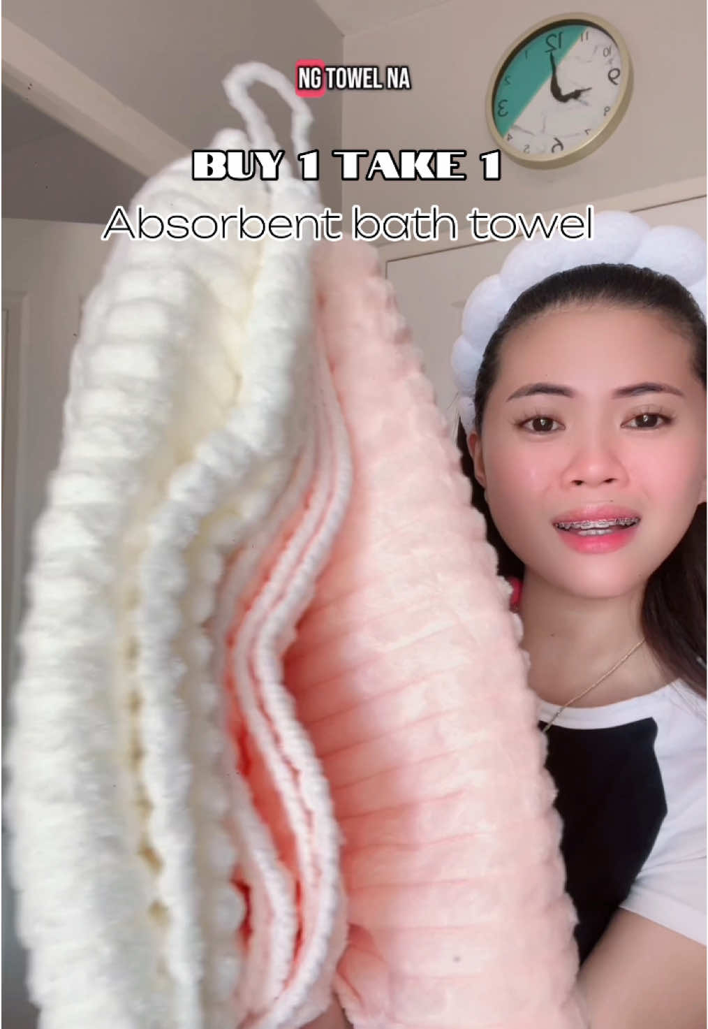 Eto yung towel na napaka absorbent talaga nya at makapal pa! ✨buy take 1 nato mga mii 😍 #absorbenttowel #towel #bathtowel #buy1take1 #affordablebathtowel 