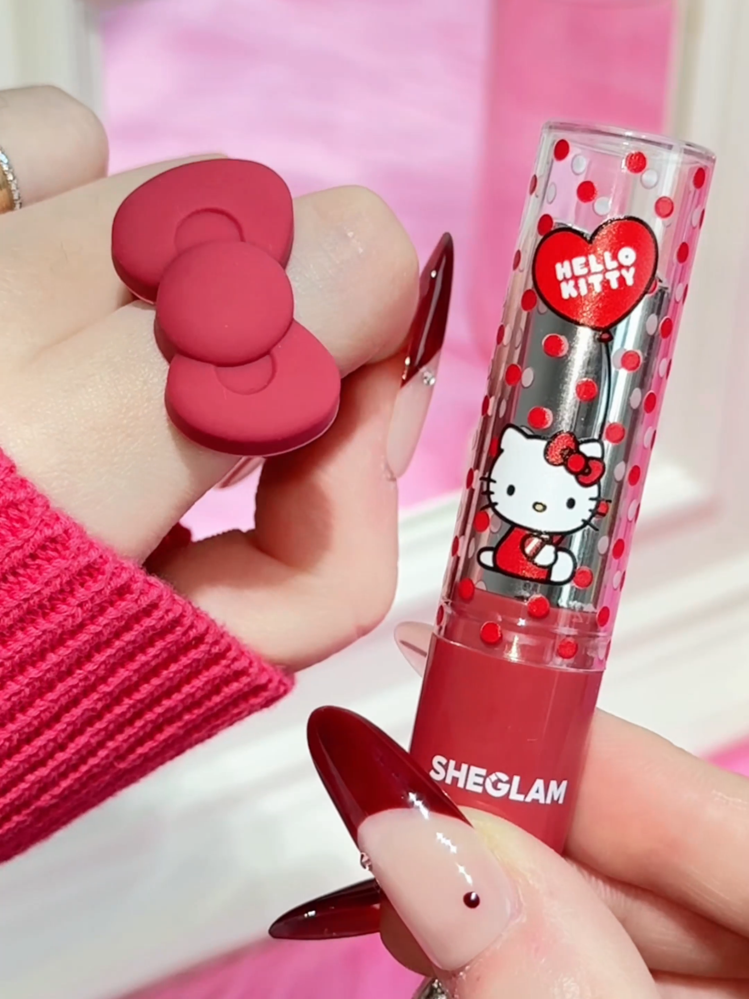 Buildable color and hydration wrapped in a heart? Swoon-worthy 💖（ID:54347781) The Be My Baby Hydrating Lipstick is the perfect match for your Valentine’s look! 💋 Grab yours now before it’s gone! 🌹  ❗ATTN❗ the Hello Kitty Collection is currently NOT AVAILABLE for purchase in the USA, Japan, Canada, Mexico, Brazil, Peru, Chile, Panama, and Thailand. #lip#lipstick#lipsmakeup#lipswatches#hellokitty#hellokittylover#hellokittyfan#hellokittyobsessed#hellokittyforever#hellokittyaddict#hellokittycollection#sheglam#sheglamnewcollection#sheglamhellokitty#hellokittymakeup#sheglamlipstick