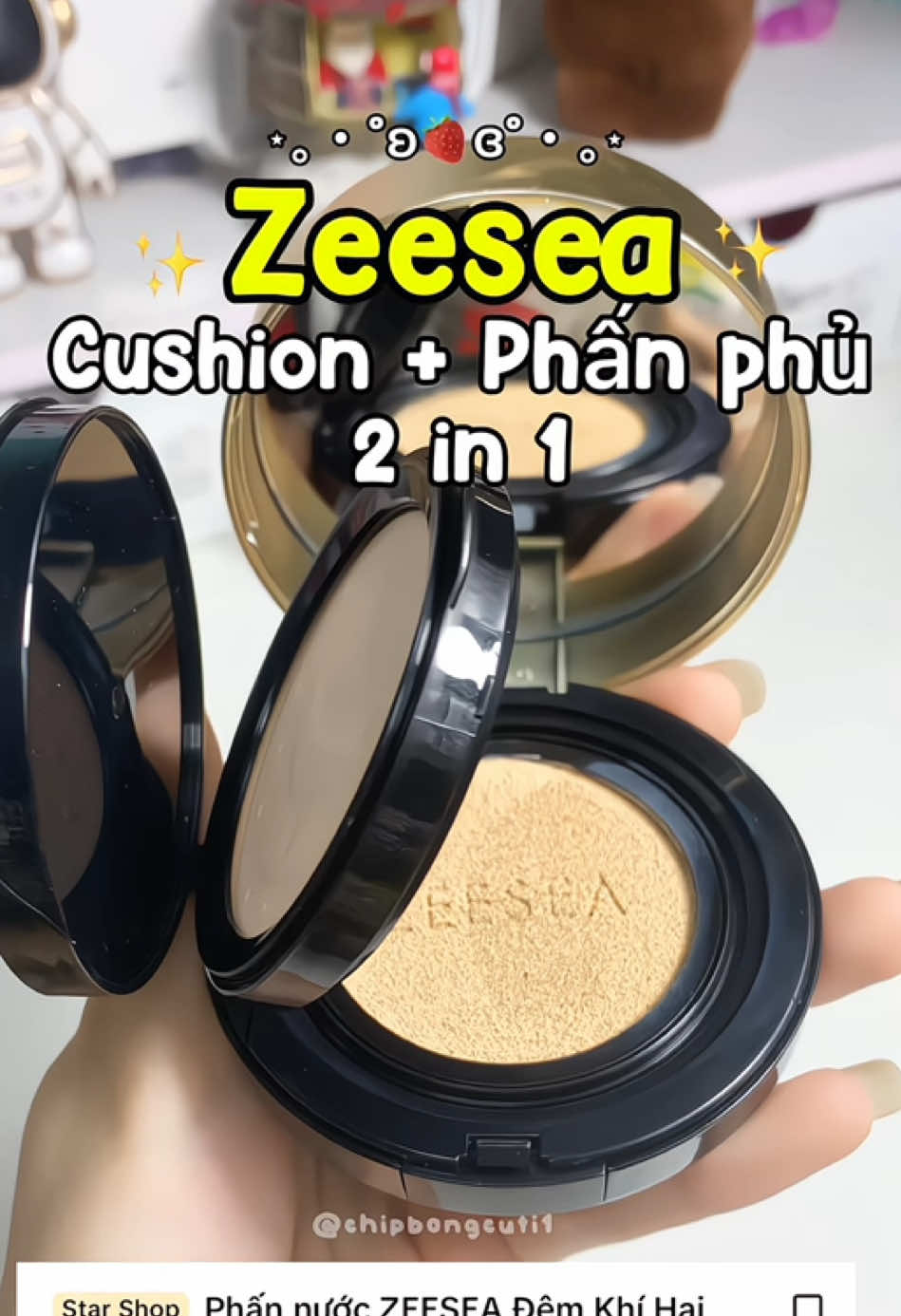 Trả lời @✨Hazy Unbox✨ Chân ái make up nhanh gọn, tiện lợi, che khuyết điểm cho các ce🤭🫶💗#chipbongcuti1 #zeesea #phannuoc #cushion #phanphu #kiemdau @zeeseacosmetic.vn 