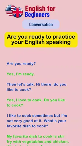 cooking up a conversation. #learnenglish #improveyourenglish #english #easyenglish #englishcourse #speakenglish #speakingpractice #practiceenglish #englishlistening #conversation 