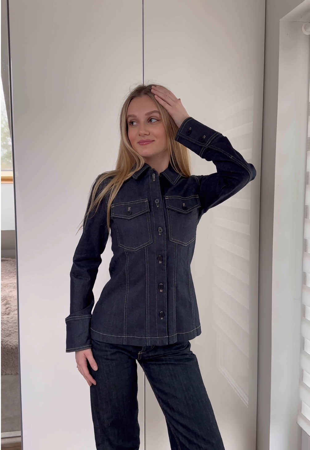 Perfect denim shirt from Zara sale🤍🪞🛍️ #zara #zarasale #zarahaul #zarasalehaul #haul #sale #denim #denimshirt #fashiontiktok #shirt #zaraoutfit #fashion #tryon #tryonhaul 